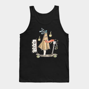 A cute Japanese folklore creature, Kasa Obake on an Old school Scooters Tank Top